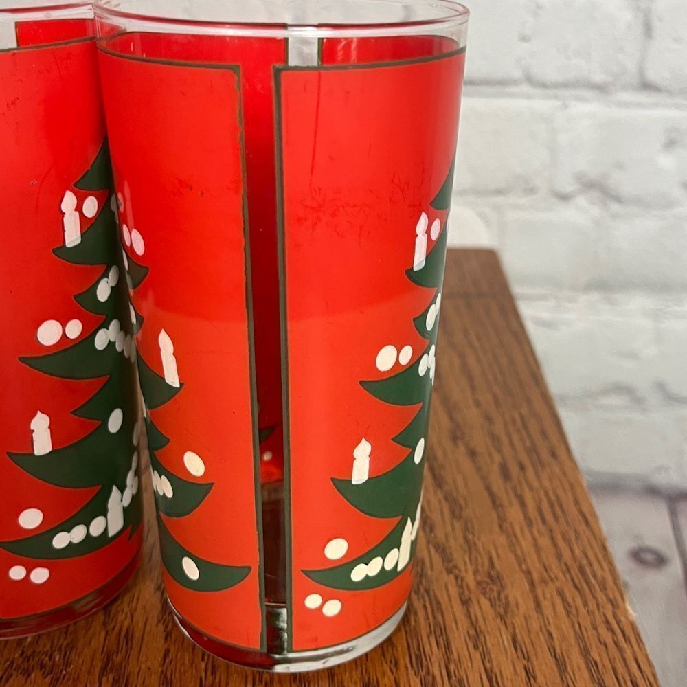 Waechtersbach Christmas Tree Tall Glasses, German set of 5 - Picture 6 of 6